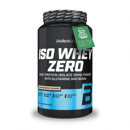 BIOTECH ISO WHEY ZERO (908g) - Protéine Whey Isolate Native de qualité premium